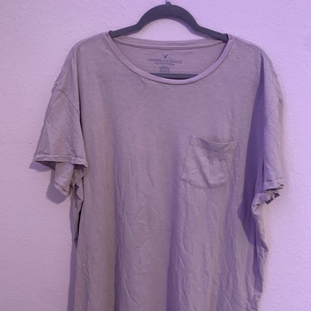 Men’s Grey American Eagle Pocket TShirt XXL